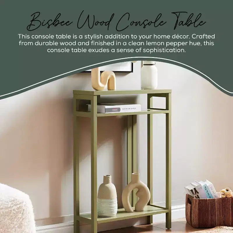 Kings Brand Furniture – Table console étroite avec étagères de rangement, table d'appoint pour chambre, entrée, couloir, salon, hall d'entrée
