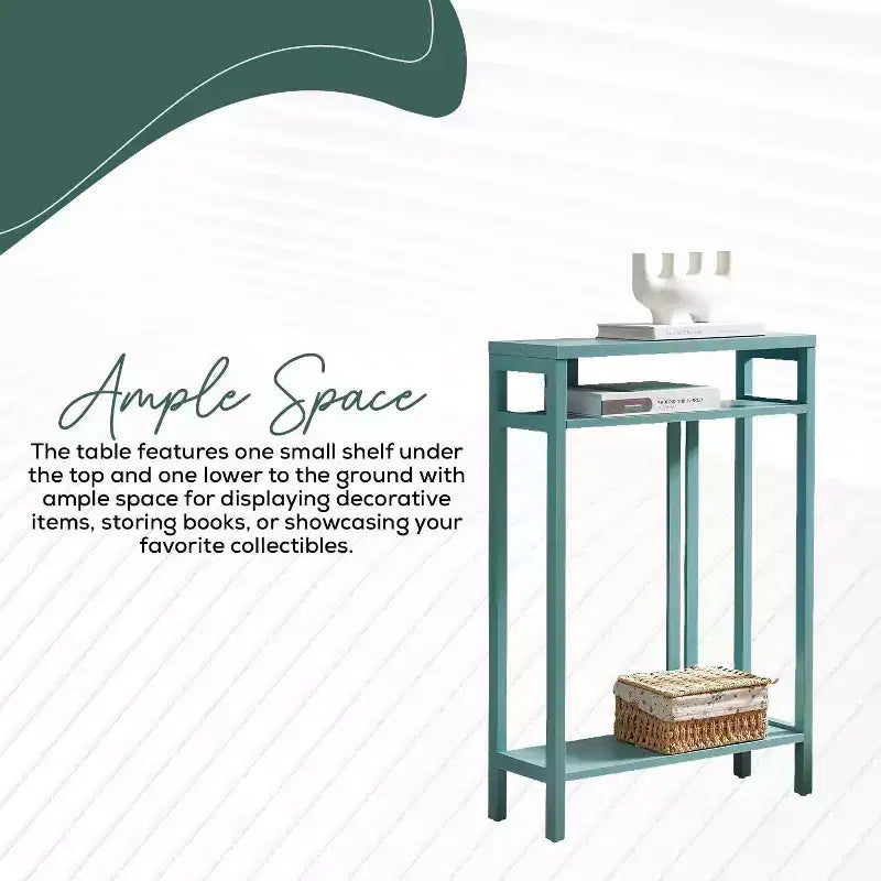 Kings Brand Furniture – Table console étroite avec étagères de rangement, table d'appoint pour chambre, entrée, couloir, salon, hall d'entrée