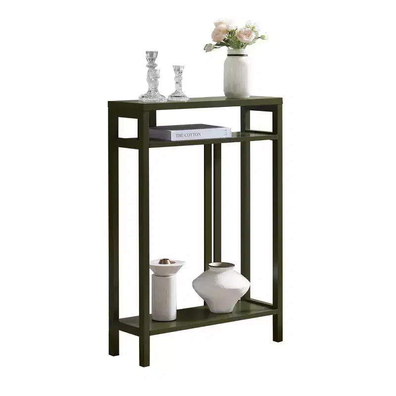Kings Brand Furniture – Table console étroite avec étagères de rangement, table d'appoint pour chambre, entrée, couloir, salon, hall d'entrée