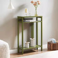 Kings Brand Furniture Narrow Console Sofa Table with Storage Shelves, Accent Side Table For Bedroom, Entryway, Hallway, Living Room, Foyer