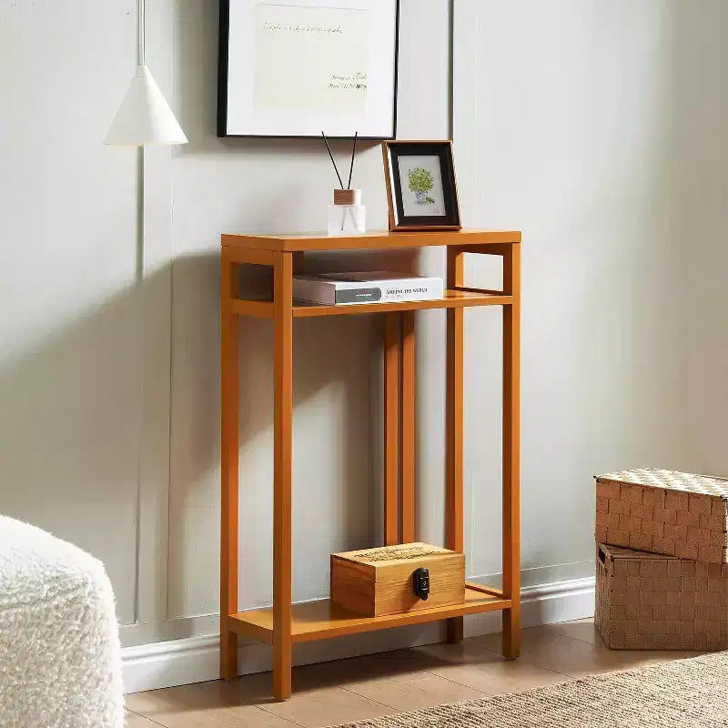 Kings Brand Furniture – Table console étroite avec étagères de rangement, table d'appoint pour chambre, entrée, couloir, salon, hall d'entrée