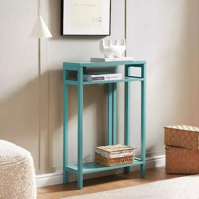 Kings Brand Furniture – Table console étroite avec étagères de rangement, table d'appoint pour chambre, entrée, couloir, salon, hall d'entrée