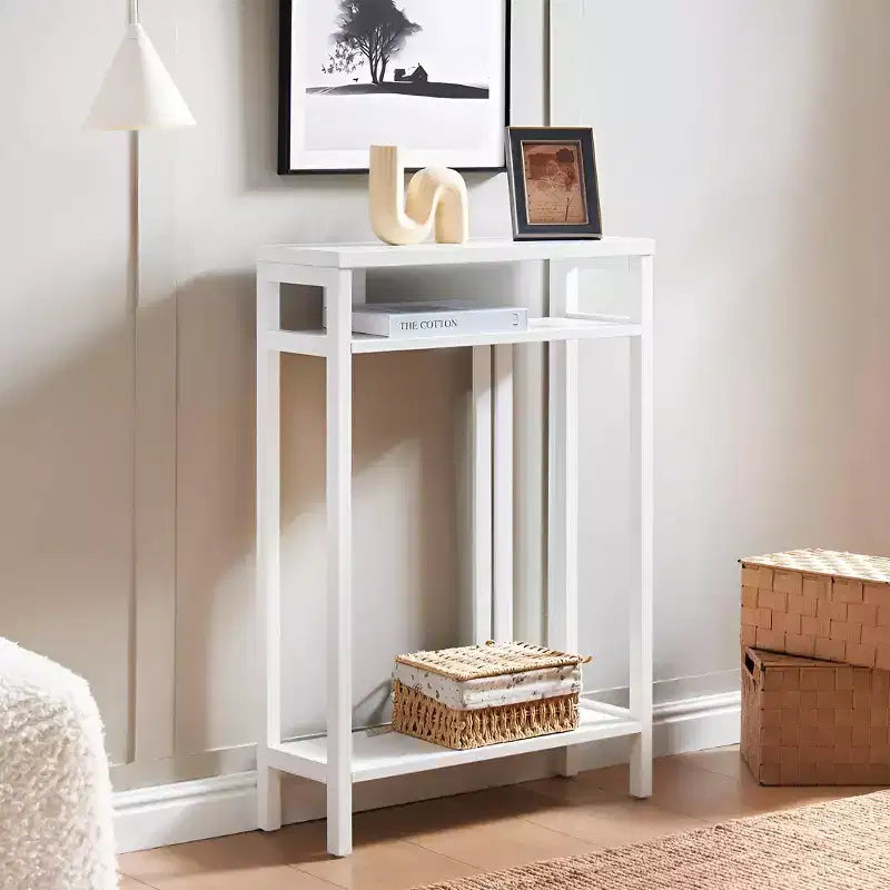 Kings Brand Furniture – Table console étroite avec étagères de rangement, table d'appoint pour chambre, entrée, couloir, salon, hall d'entrée