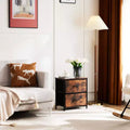 Modern 7-Drawer Dresser: Metal and Wood Design