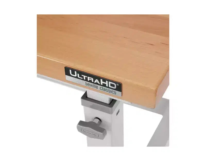 Établi réglable robuste avec plateau en bois, 48" x 24", 1 personne — Granit / Graphite / Rouge / Blanc