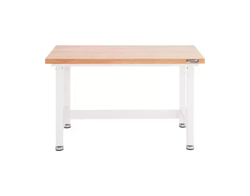 Établi réglable robuste avec plateau en bois, 48" x 24", 1 personne — Granit / Graphite / Rouge / Blanc