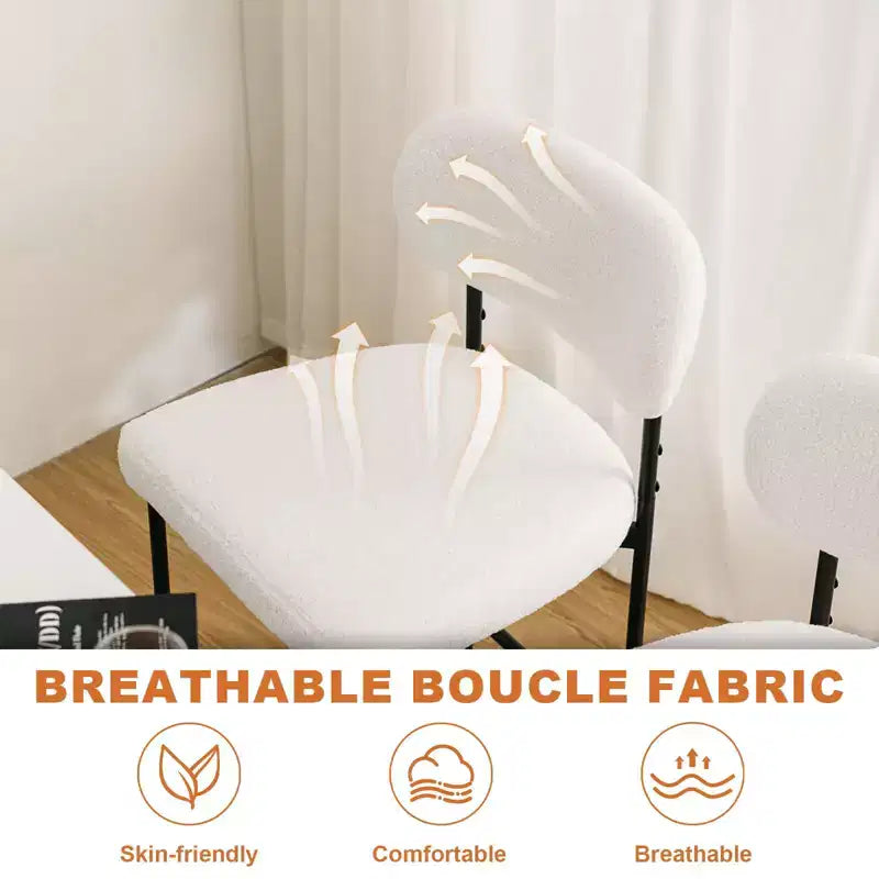 Lot de 3 tabourets de bar rembourrés ronds, hauteur comptoir, noir et blanc
