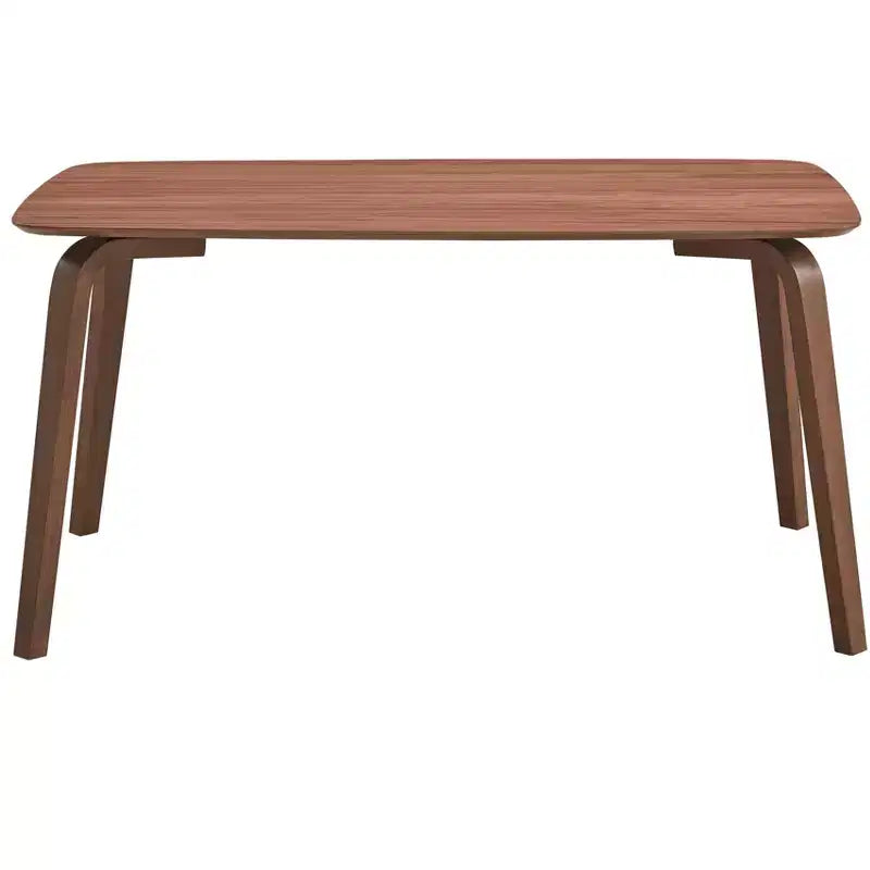 Table de salle à manger rectangulaire marron, 6 places
