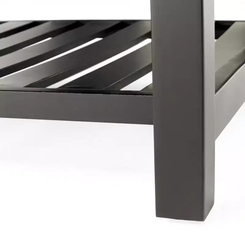 Banc de rangement capitonné contemporain en similicuir Kilbourne de GDFStudio avec étagère, marron