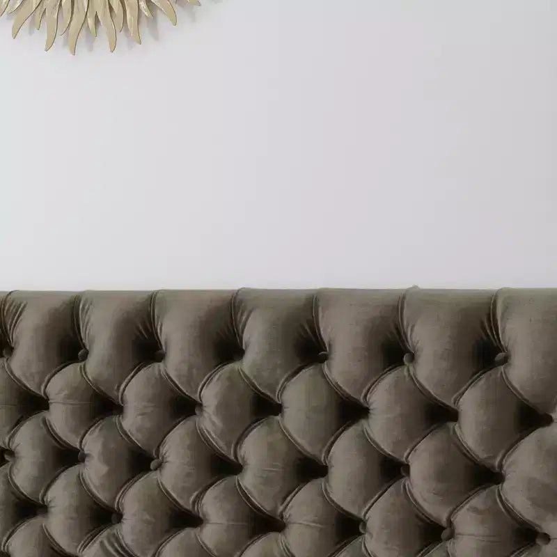 Tête de lit capitonnée réglable pour lit Queen/Full — Multicolore, Tissu et velours, 2 personnes
