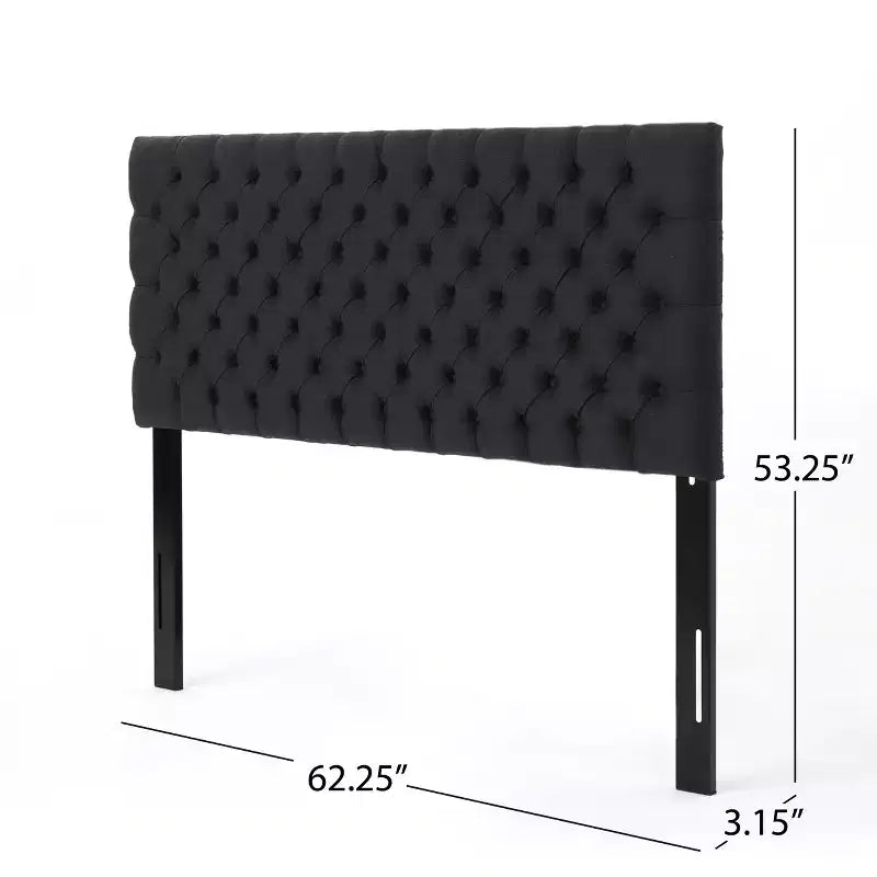 Tête de lit capitonnée réglable pour lit Queen/Full — Multicolore, Tissu et velours, 2 personnes