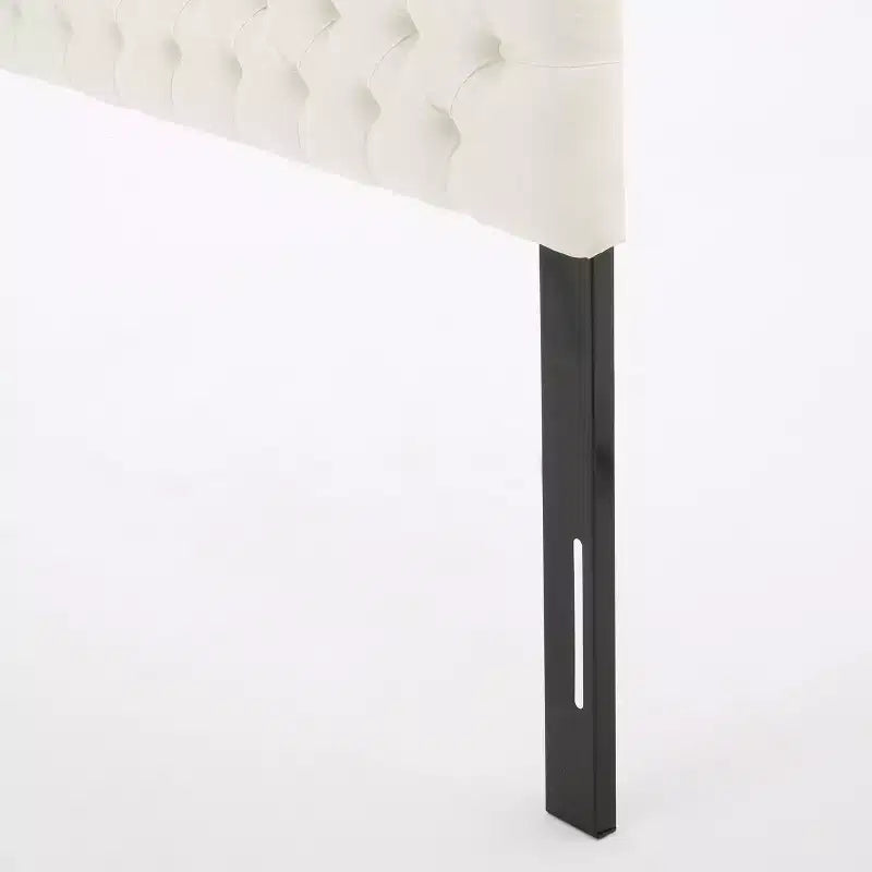 Tête de lit capitonnée réglable pour lit Queen/Full — Multicolore, Tissu et velours, 2 personnes