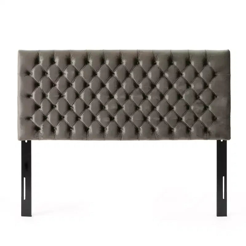 Tête de lit capitonnée réglable pour lit Queen/Full — Multicolore, Tissu et velours, 2 personnes