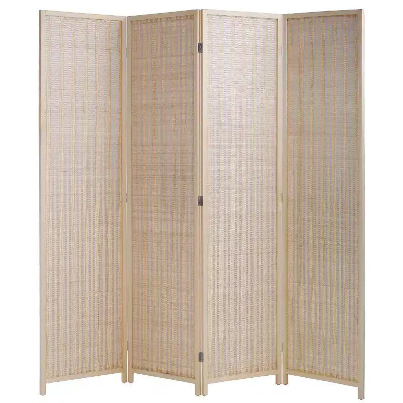 Paravent en bambou de 1,8 m – 4/6 panneaux, noir/naturel