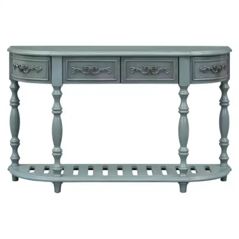 Console verte fantaisie avec 3 tiroirs - Une pièce