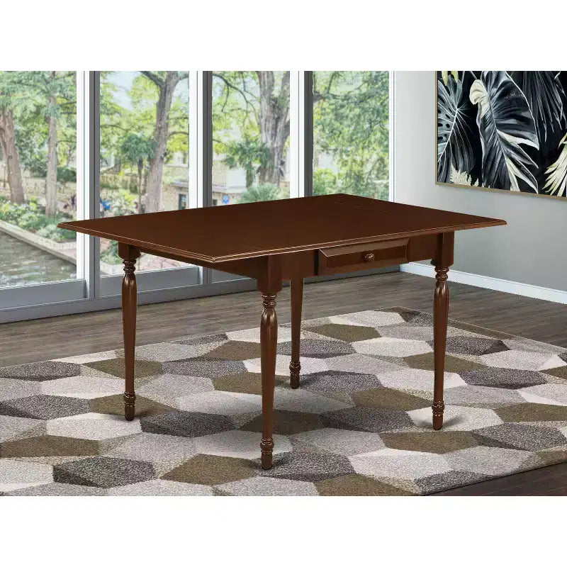 Table rectangulaire 36X54 HomeStock avec 2 rallonges rabattables