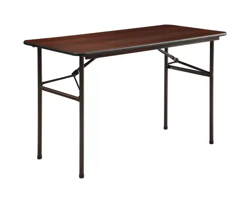 Table pliante rectangulaire marron, 4 places