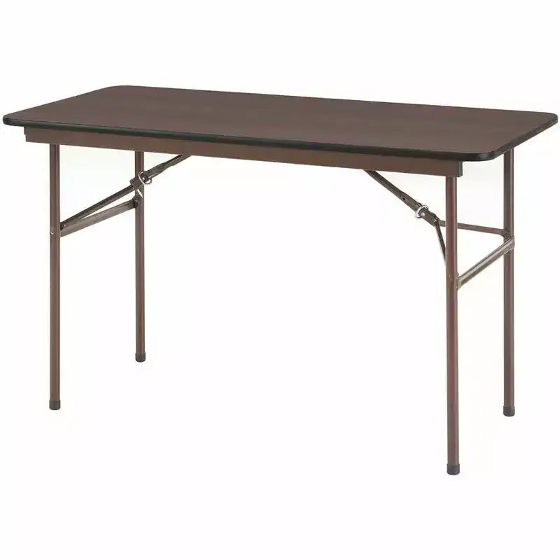 Table pliante rectangulaire marron, 4 places