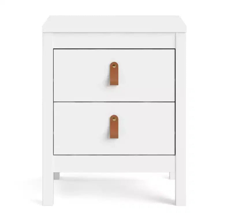 HomeStock Table de chevet 2 tiroirs