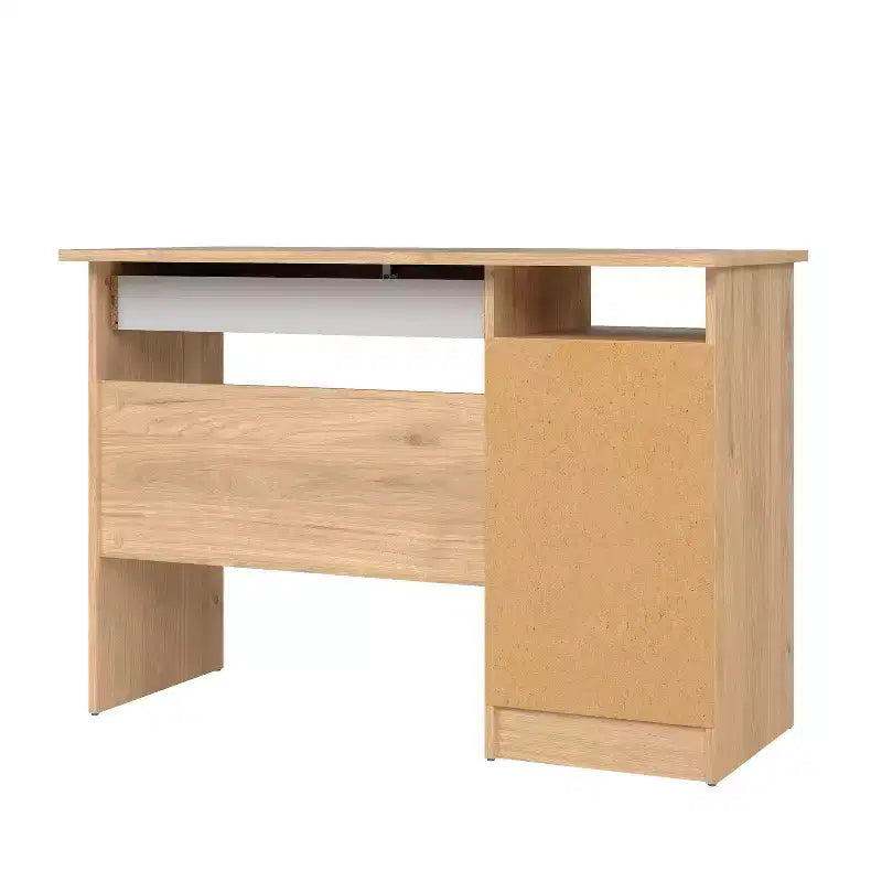 HomeStock Bureau en bois beige de 75,5 cm de hauteur avec compartiment de rangement dissimulé