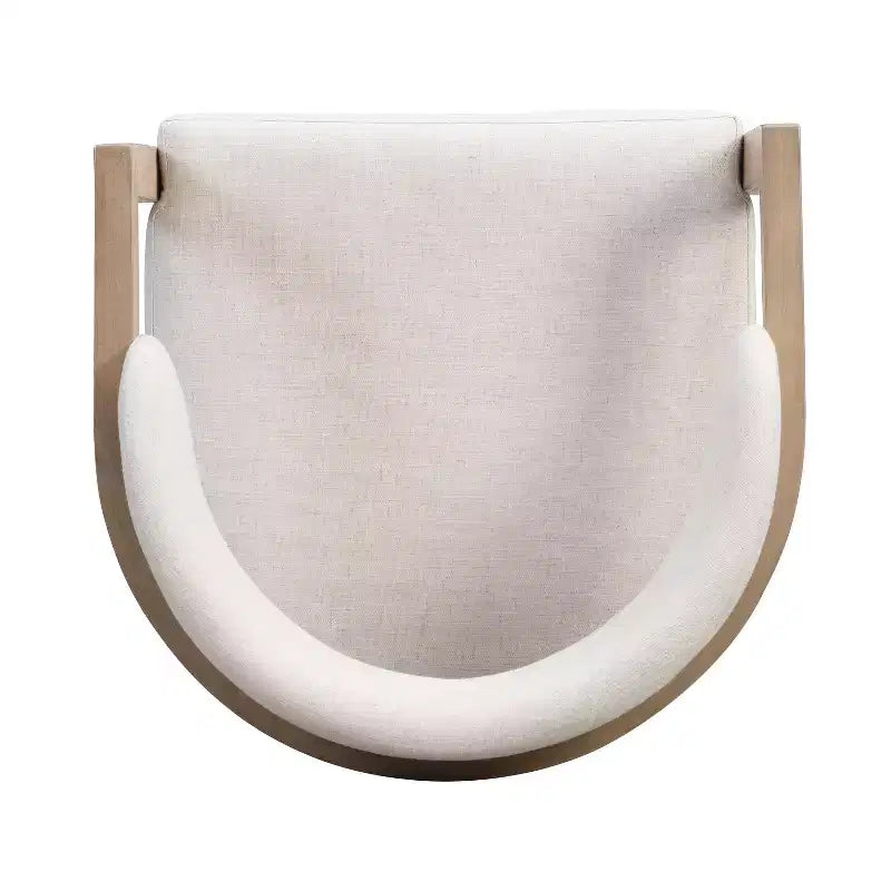Chaises de salle à manger capitonnées à dossier ouvert, beige/marron et blanc/bleu, lot de 2