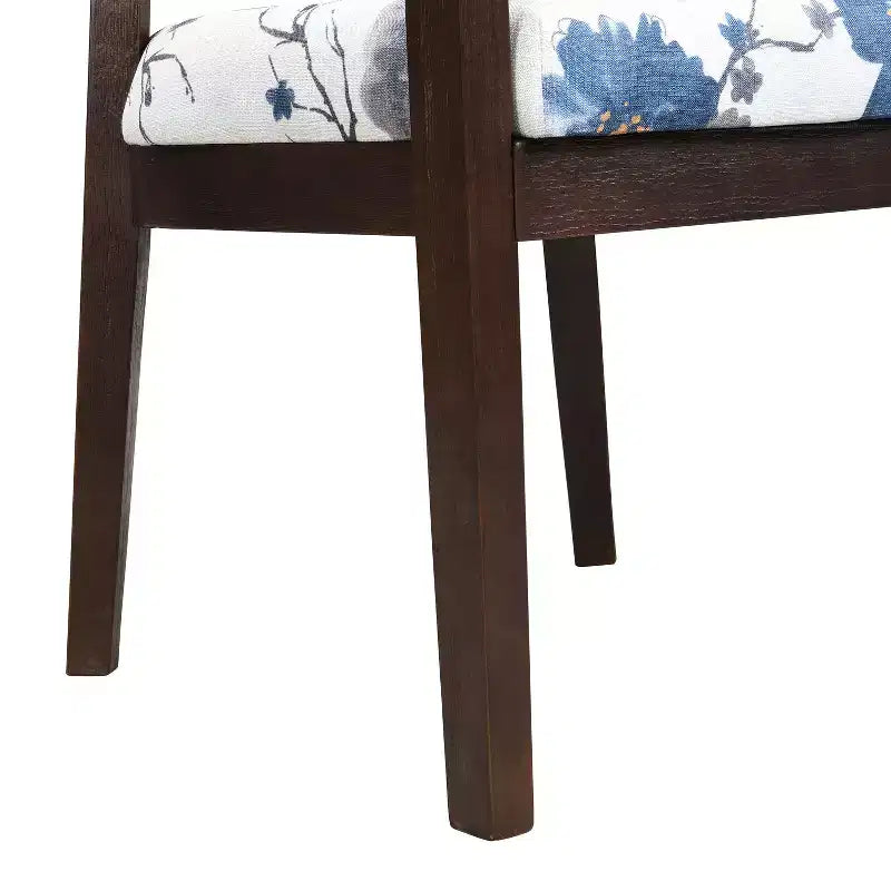 Chaises de salle à manger capitonnées à dossier ouvert, beige/marron et blanc/bleu, lot de 2