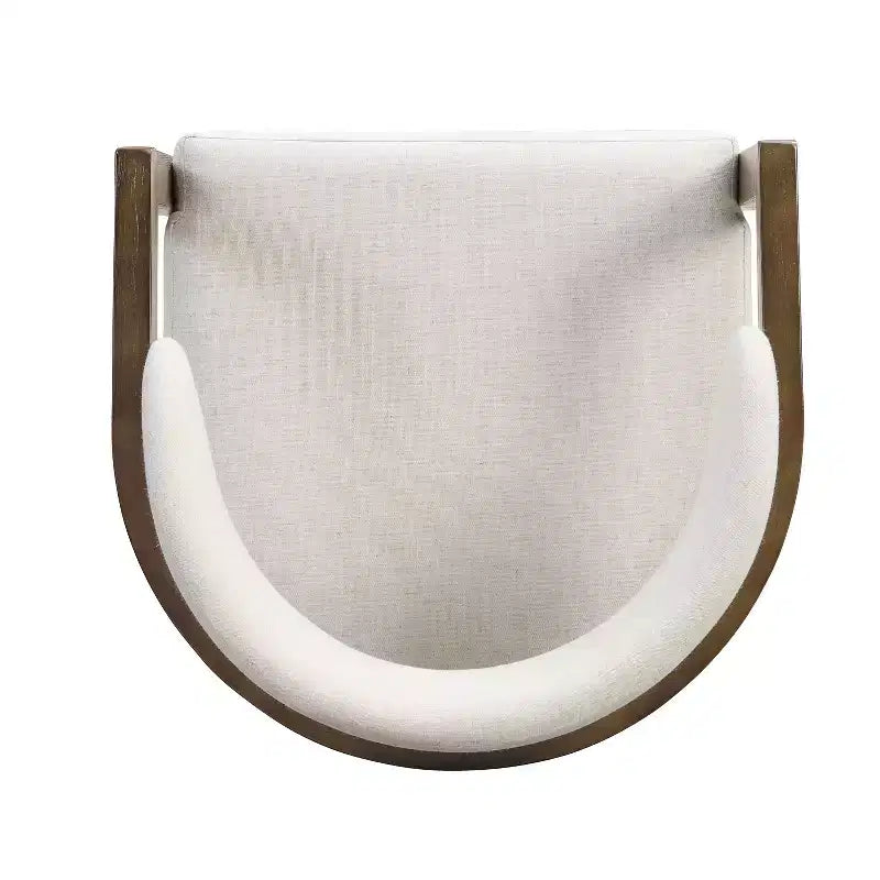 Chaises de salle à manger capitonnées à dossier ouvert, beige/marron et blanc/bleu, lot de 2
