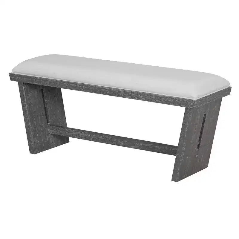 Ensemble de salle à manger rétro 6 pièces – Gris clair / Bois clair, 6 places
