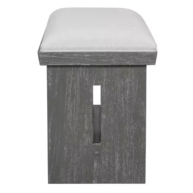 Ensemble de salle à manger rétro 6 pièces – Gris clair / Bois clair, 6 places