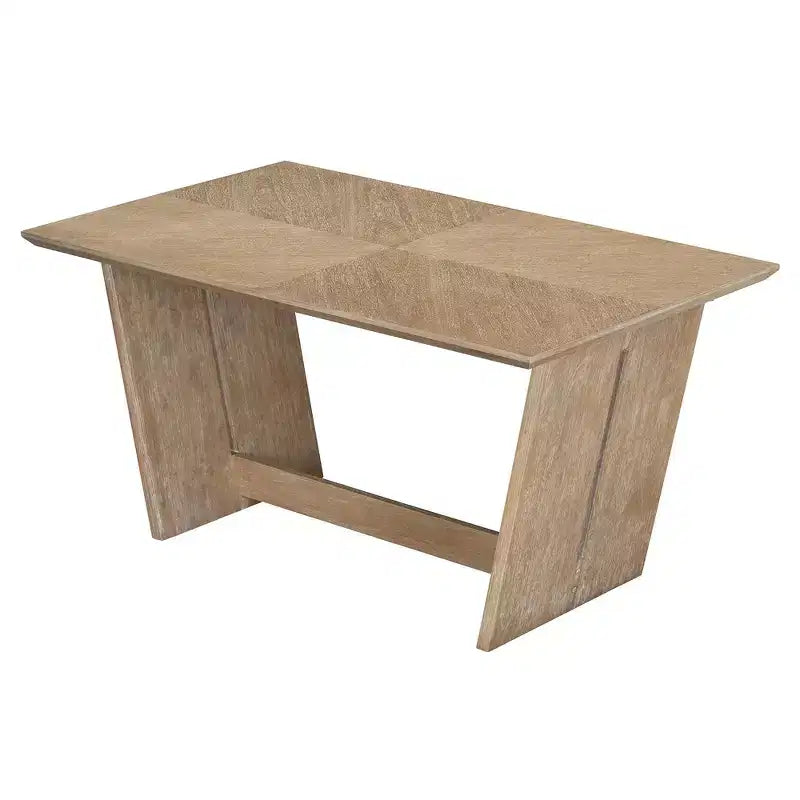 Ensemble de salle à manger rétro 6 pièces – Gris clair / Bois clair, 6 places