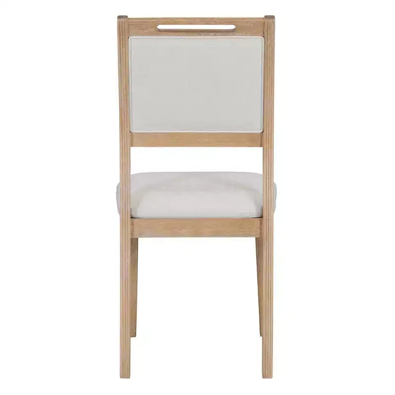 Ensemble de salle à manger rétro 6 pièces – Gris clair / Bois clair, 6 places