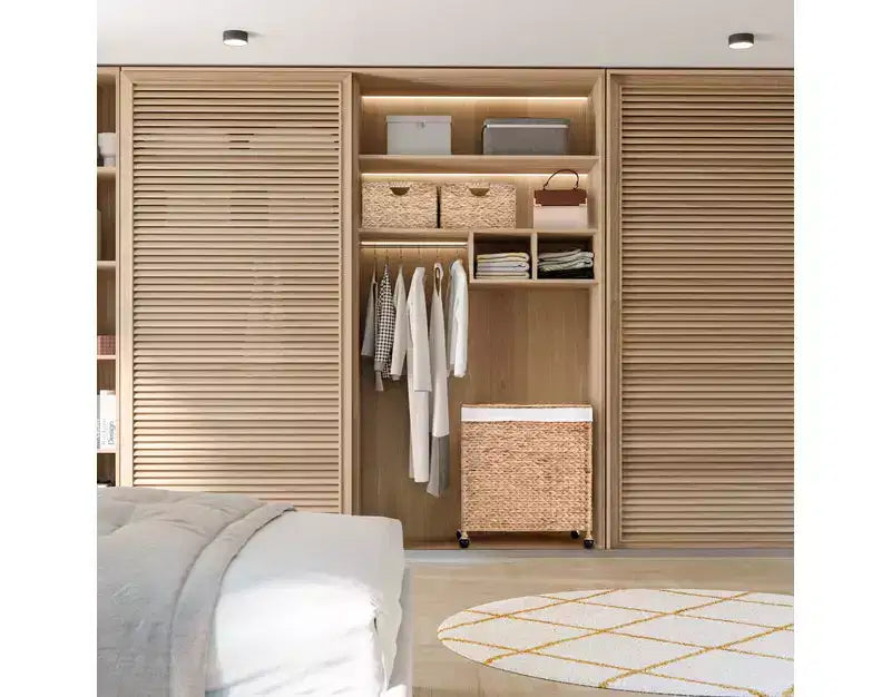 Seville Classics Natural Water Hyacinth Modern Rectangle Laundry Room Hamper
