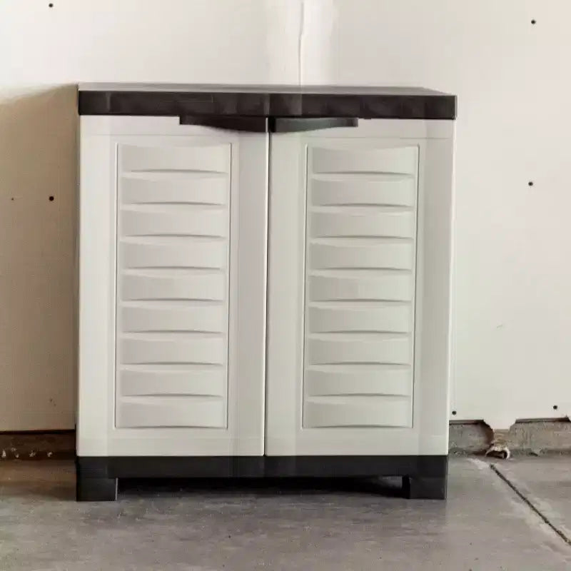 Sunnydaze Armoire de rangement polyvalente en plastique avec étagère réglable - 25.5