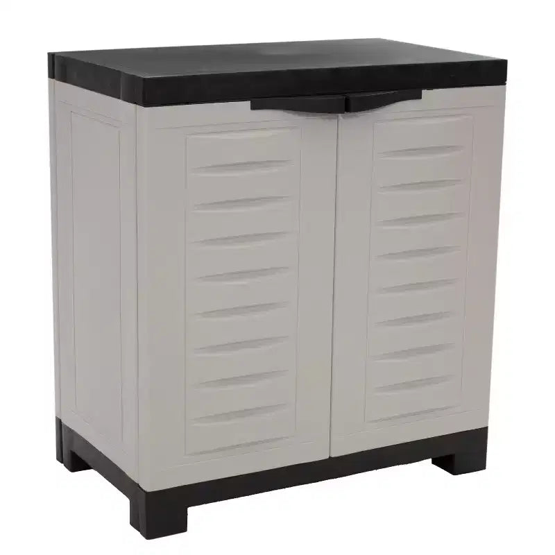 Sunnydaze Versatile Plastic Storage Cabinet with Adjustable Shelf - 25.5