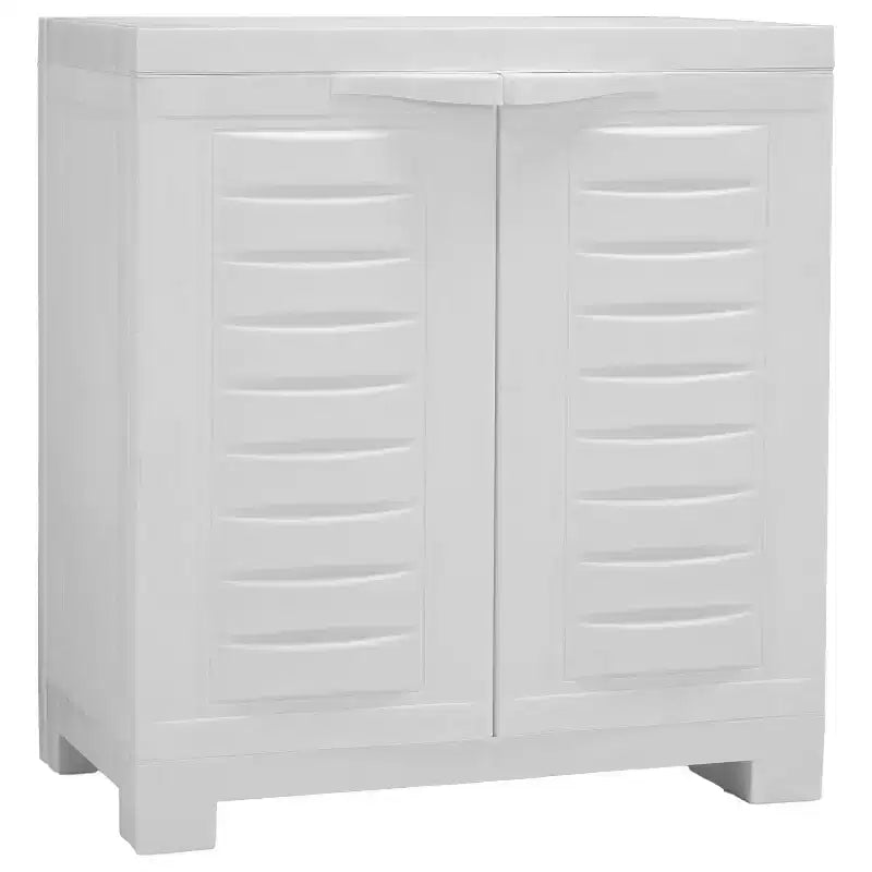 Sunnydaze Armoire de rangement polyvalente en plastique avec étagère réglable - 25.5