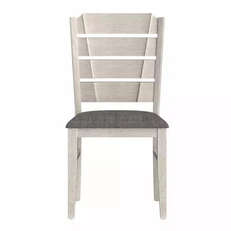 VECELO Chaises de salle à manger rustiques en bois, chaises de cuisine en bois d'hévéa avec siège et dossier rembourrés, gris