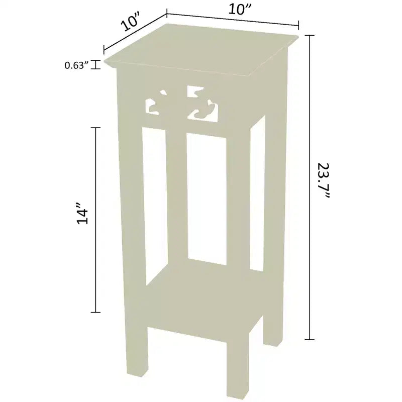 eHemco Table d'appoint décorative avec étagère de rangement, 25,4 x 25,4 x 60,2 cm