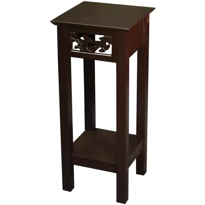 eHemco Table d'appoint décorative avec étagère de rangement, 25,4 x 25,4 x 60,2 cm