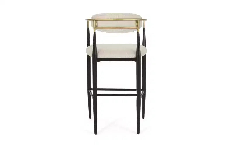 Lot de 2 tabourets de bar/comptoir, chaises de salle à manger, tabourets de pub/cuisine, fauteuils avec pieds en fer - ModernLuxe