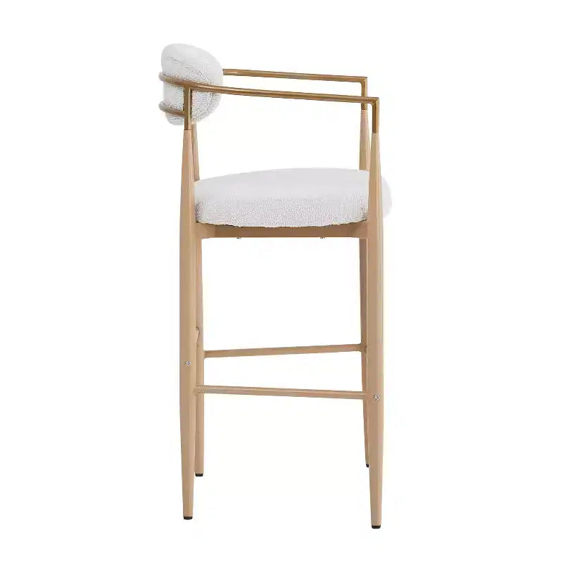 Lot de 2 tabourets de bar/comptoir, chaises de salle à manger, tabourets de pub/cuisine, fauteuils avec pieds en fer - ModernLuxe