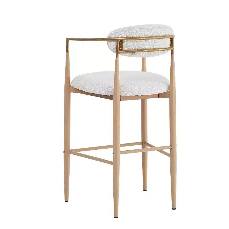 Lot de 2 tabourets de bar/comptoir, chaises de salle à manger, tabourets de pub/cuisine, fauteuils avec pieds en fer - ModernLuxe