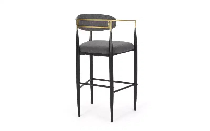 Lot de 2 tabourets de bar/comptoir, chaises de salle à manger, tabourets de pub/cuisine, fauteuils avec pieds en fer - ModernLuxe