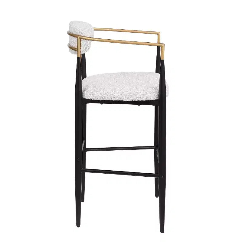 Lot de 2 tabourets de bar/comptoir, chaises de salle à manger, tabourets de pub/cuisine, fauteuils avec pieds en fer - ModernLuxe