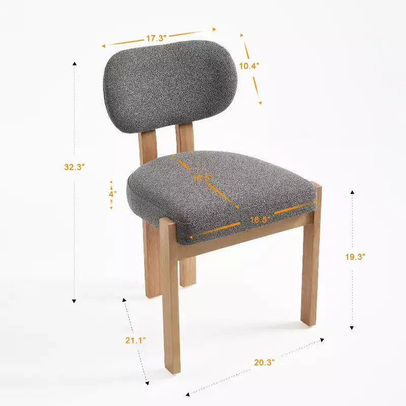 Chaises de salle à manger Vatros en chenille