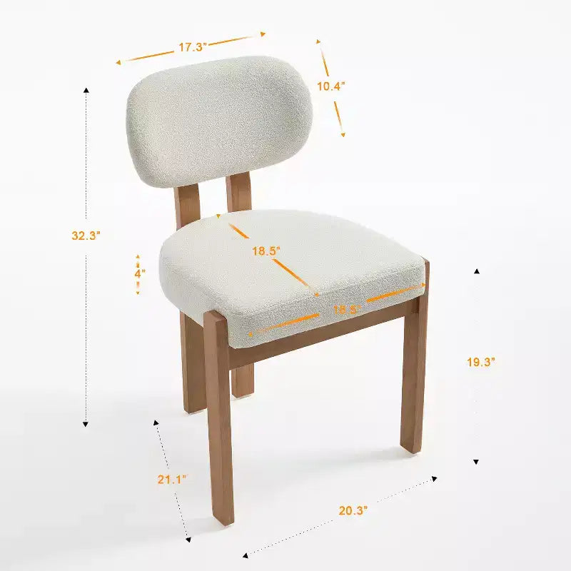 Chaises de salle à manger Vatros en chenille