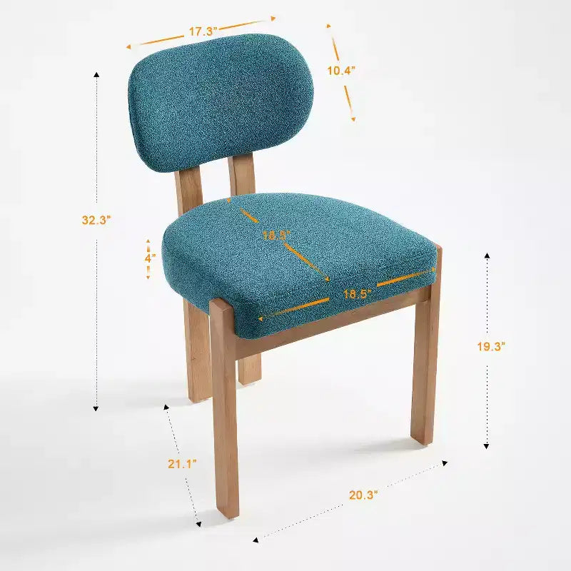 Chaises de salle à manger Vatros en chenille