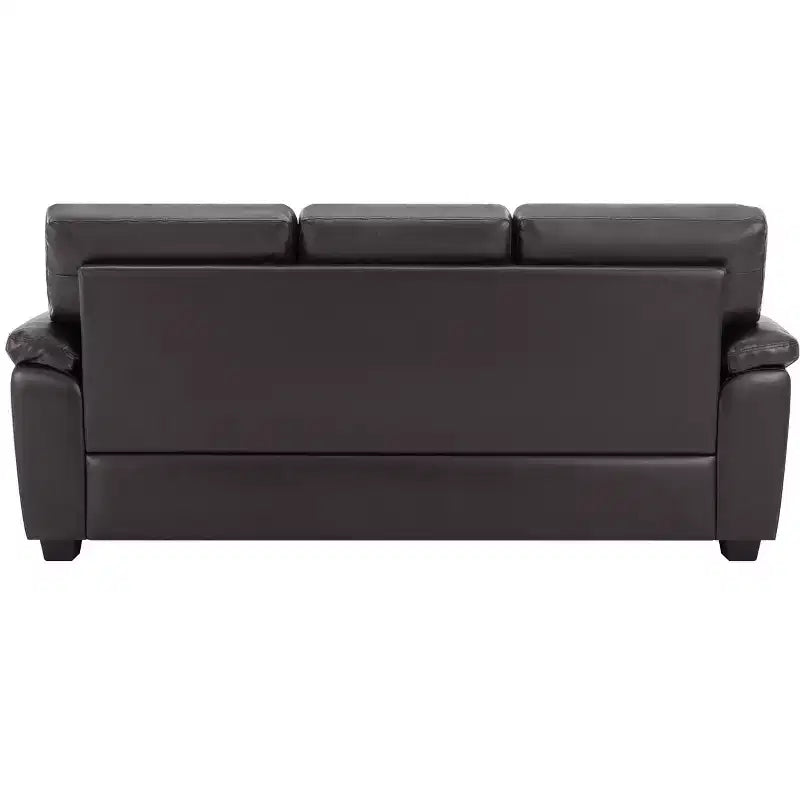 Canapé et causeuse en similicuir avec banc de rangement ottoman, canapé grand confort pour salon, salle de détente - Morden Fort