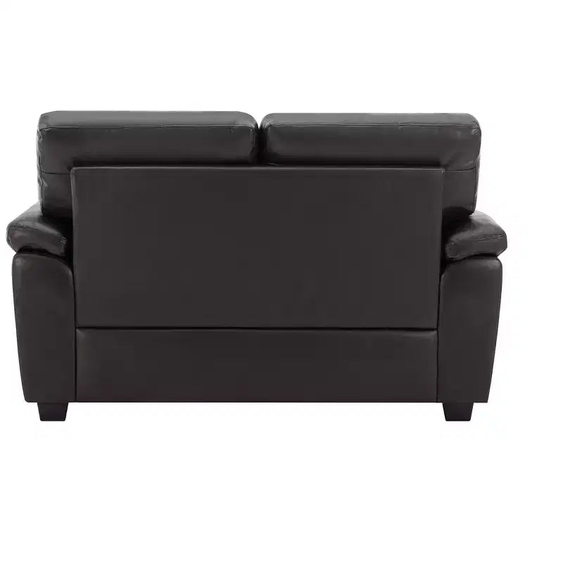 Canapé et causeuse en similicuir avec banc de rangement ottoman, canapé grand confort pour salon, salle de détente - Morden Fort