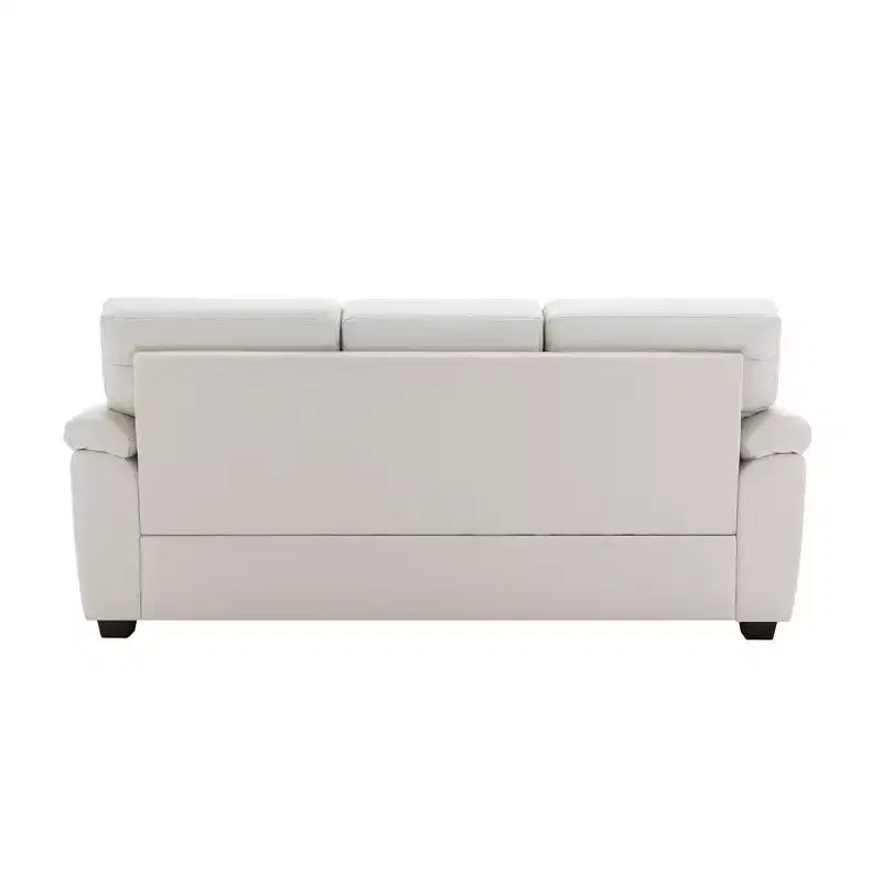 Canapé et causeuse en similicuir avec banc de rangement ottoman, canapé grand confort pour salon, salle de détente - Morden Fort