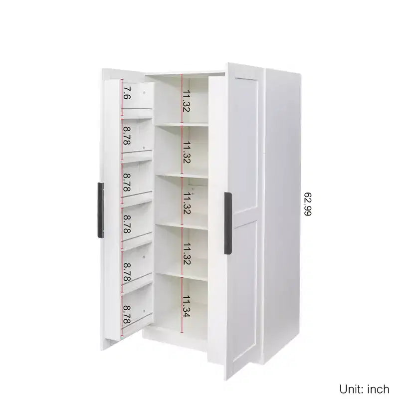 CLIHOME Armoire de rangement de cuisine, Meuble de buffet autoportant